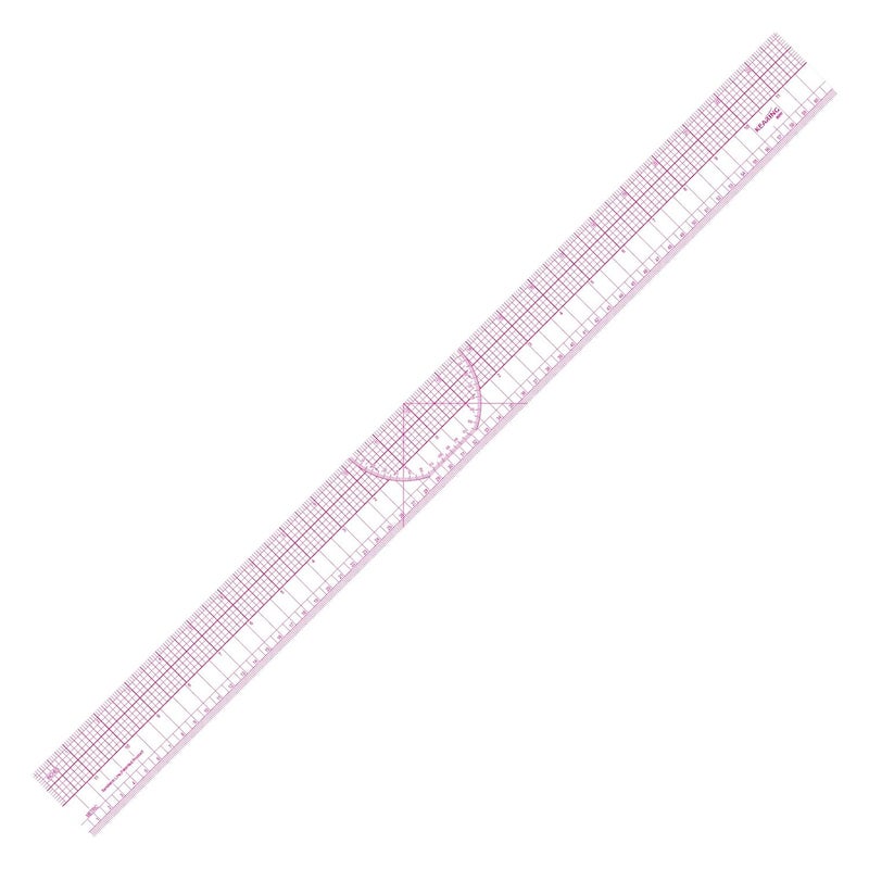 KEARING Clear Sewing Graph Fashion Design Ruler, Sandwich Line, 2 x 24 & 60cm, Transparent Pattern Grading Dress Making Ruler for Sewing Quilting Design - Image 1